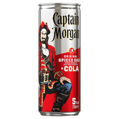 Captain Morgan Spiced Rum With Cola Can 12 x 250ml