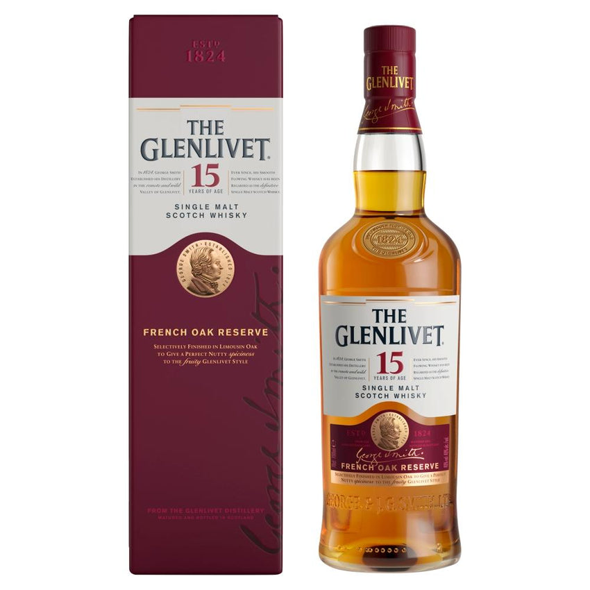 The Glenlivet French Oak 15 Year Old Single Malt Whisky 70cl