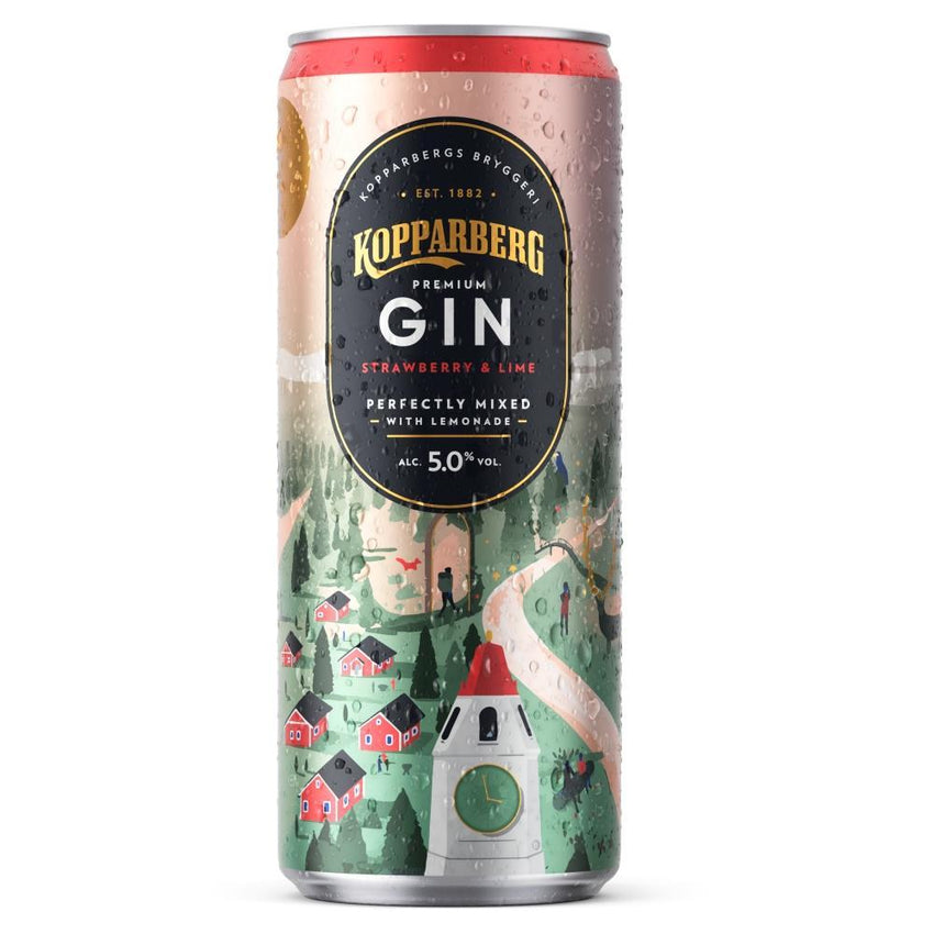 Kopparberg Premium Gin Strawberry And Lime 12 x 250ml