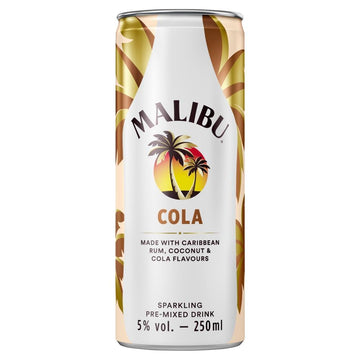 Malibu Coconut Rum & Cola 12 x 250ml
