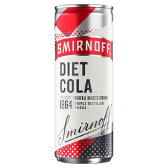 Smirnoff Vodka With Diet Cola 12 x 250ml
