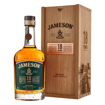 Jameson 18 Year Old Blended Whiskey, 70 cl with Wooden Box Edition